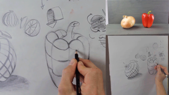Structural Drawing image from our drawing course.